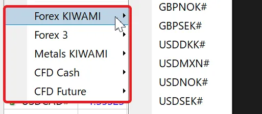 MT4/MT5のKIWAMI口座の銘柄名表記