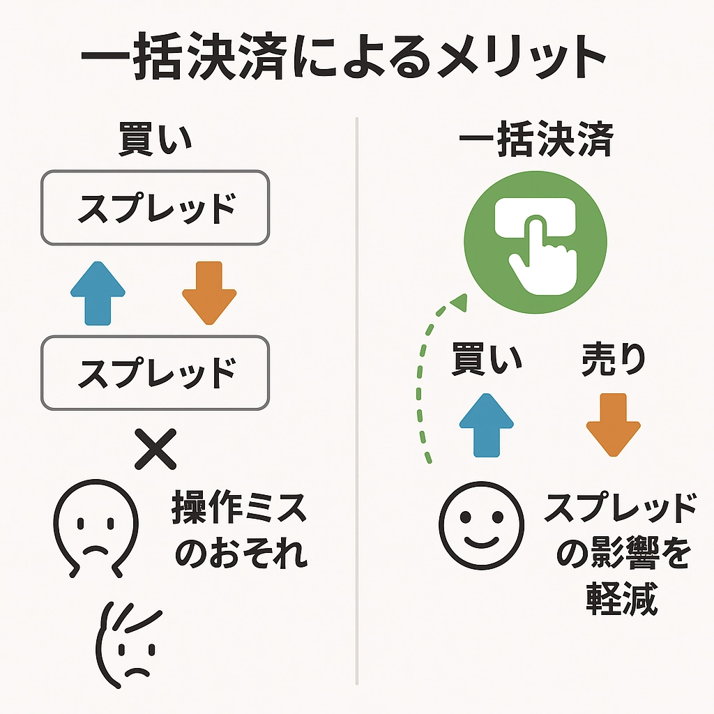 両建てを一括決済する主なメリット