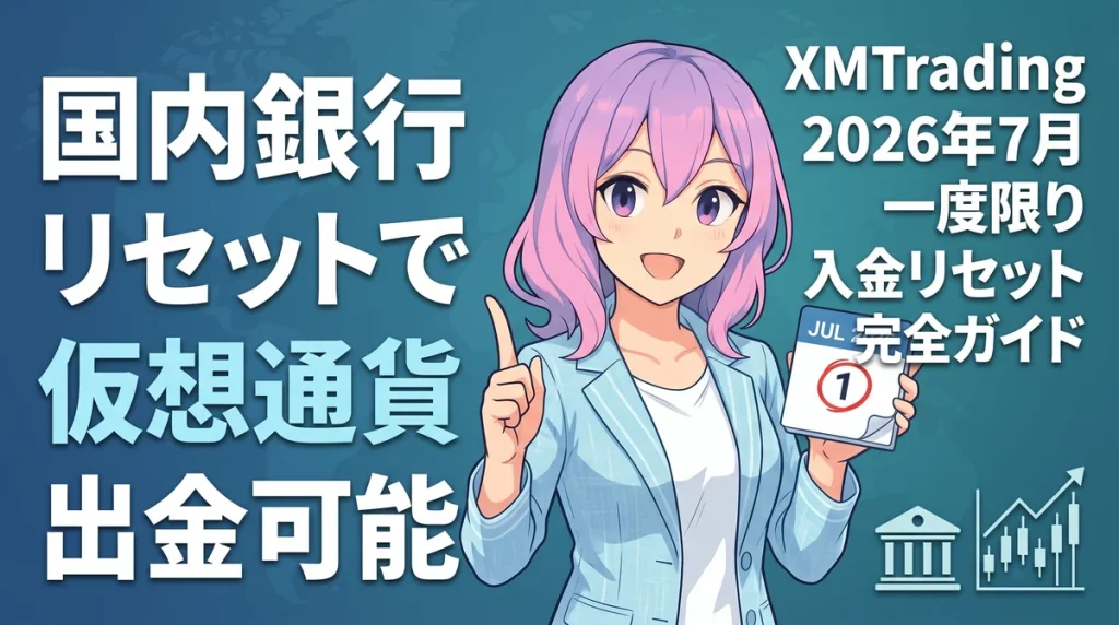 国内銀行入金分のリセット+夏の100％ボーナス