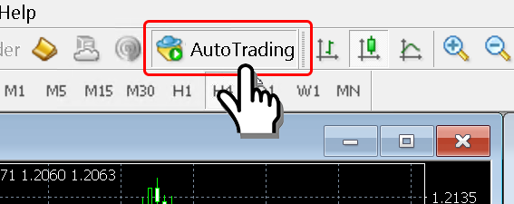 Auto Tradingボタンを有効化