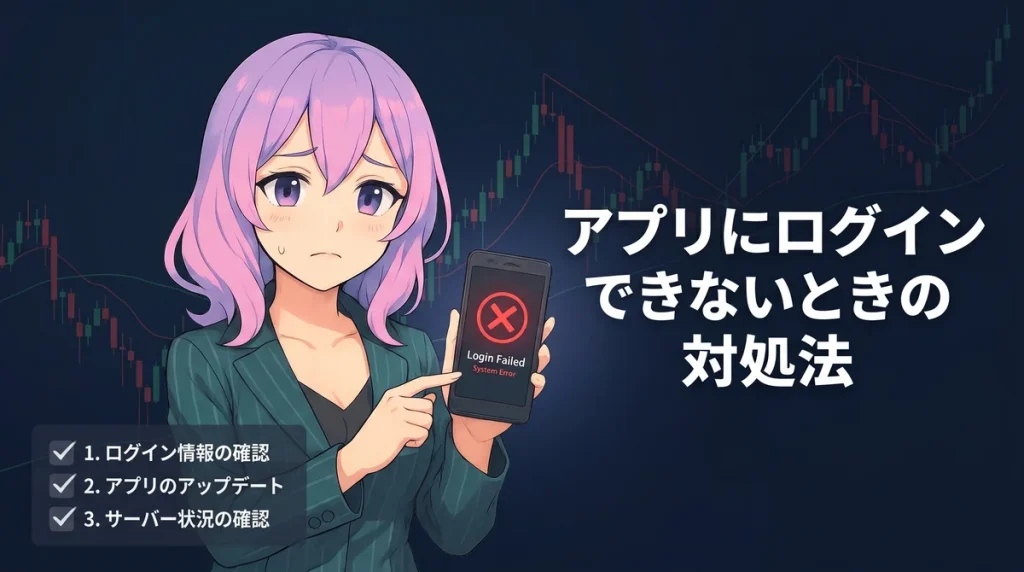 xmtrading アプリ ログイン できない